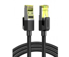 PATCH CORD UTP Ugreen Cat7, &quot;NW150&quot; cablu shielded rotund, viteza maxima 10 Gbps, braided, 5m, negru &quot;80425&quot; (timbru verde 0.18 lei) - 6957303884254