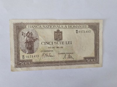 Romania 500 Lei 1942 Noua foto