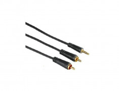 Cablu audio Hama 122298 Jack 3.5mm male - 2x RCA male 1.5m negru foto