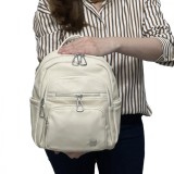 Rucsac tip Ghiozdanel dama din Piele Ecologica, Multe Compartimente, Micutz&reg;, 25x30x12 cm