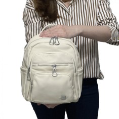 Rucsac tip Ghiozdanel dama din Piele Ecologica, Multe Compartimente, Micutz&reg;, 25x30x12 cm
