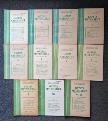 GAZETA MATEMATICA 1986 (12 volume - complet) foto
