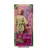 BARBIE, Set de Joaca cu Accesorii, Papusa Barbie, O zi la Spa