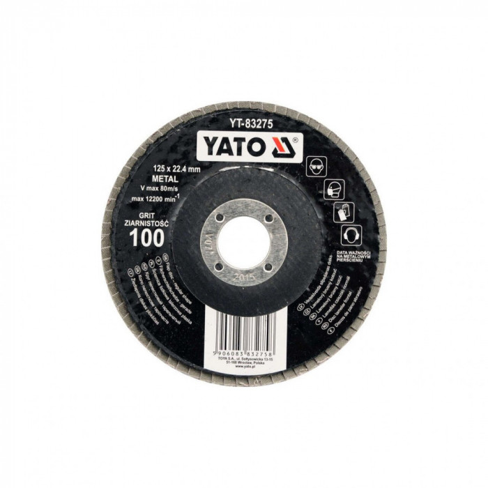 Disc slefuit metal 125 mm P100 Yato YT-83275