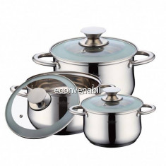 Set oale din inox cu capac 6 piese Peterhof PH15259 foto