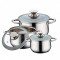 Set oale din inox cu capac 6 piese Peterhof PH15259