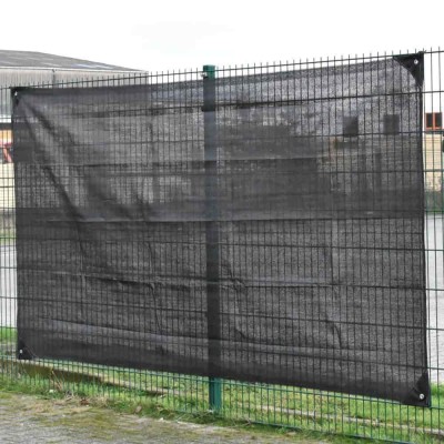 schwarzes Bauzaunnetz 1,80m x 3,45m foto