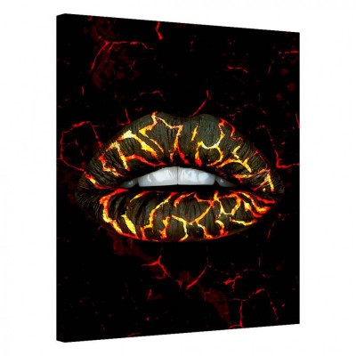 Tablou Canvas, Tablofy, Lava Lips, Printat Digital, 50 &amp;times; 70 cm foto