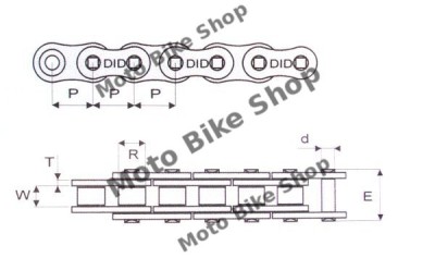 MBS Lant distributie DID 219FTH 128 zale, Cod Produs: 219FTH-128L foto