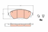 TRW GDB2196 set placute frana,frana disc