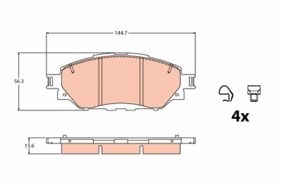 TRW GDB2196 set placute frana,frana disc foto