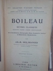 Ch.-M. Des Granges - Boileau, oeuvres classiques (Editia: 1851) foto