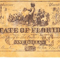 M1 R - Bancnota America - Florida - 1 dolar - 1863