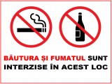 Placuta bautura si fumatul sunt interzise in acest loc