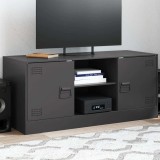 vidaXL Comodă TV, negru, 99x39x44 cm, oțel