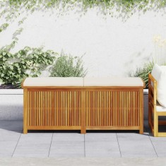 vidaXL Cutie de perne de exterior 150x50x60,5 cm lemn masiv de salc&acirc;m 4106476