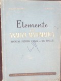 ELEMENTE DE ANALIZA MATEMATICA. MANUAL PENTRU CLASA A XI-A REALA-NICOLAE DINCULEANU, EUGEN RADU-273024