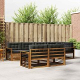 Cumpara ieftin Set de canapele de exterior 7 buc. 7-Locuri Natural si Antracit