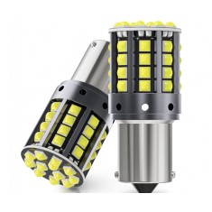 Set 2 leduri p21w ba15s lumina alba 6000k , 12v