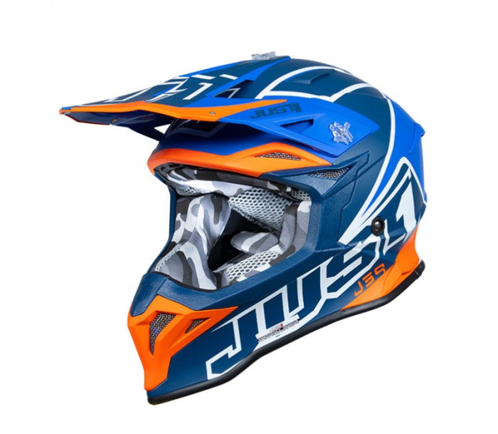 Casca motocross/atv JUST1 J39 Thruster, culoare albastru/portocaliu, marime XL Cod Produs: MX_NEW 6060040251007XL