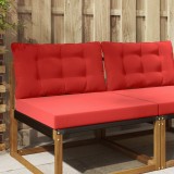 vidaXL Perna pentru canapea de exterior 2 pcs Roșu Poliester 900903