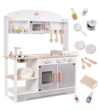 Bucatarie de jucarie, din lemn pentru copii, mdf, accesorii incluse 82 x 68 x 25,5 cm, Oem