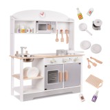 Bucatarie de jucarie din lemn pentru copii, mdf, cu accesorii moderne, 82cm