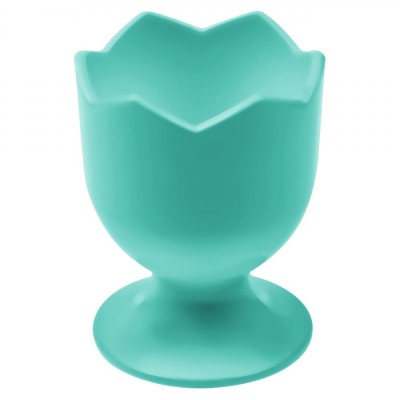 Suport Ou Plastic, Model Valurat, Culoare Turcoaz, Diametru 5cm, &amp;Icirc;nălțime 6cm foto