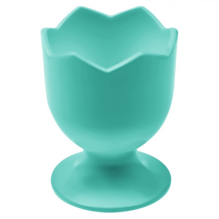 Suport Ou Plastic, Model Valurat, Culoare Turcoaz, Diametru 5cm, &Icirc;nălțime 6cm