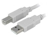 Cablu USB 2.0 A-B 3m Gri, Bq Cable