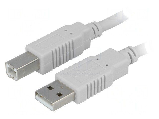 Cablu USB 2.0 A-B 1.8m Gri