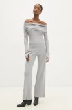 Answear Lab un set de pulover și pantaloni culoarea gri