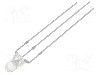 Dioda LED, 3mm, ro&amp;#351;u/alb rece, {{Luminozitate}}, 20mA, 2,1...2,6/3,1...3,6V, OPTOSUPPLY - OSRWPA3131A