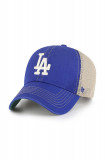 47brand sapca MLB Los Angeles Dodgers culoarea albastru marin, modelator, B-TRWLR12GWP-RYC, 47 Brand