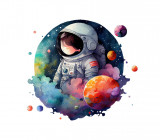 Cumpara ieftin Sticker decorativ Astronaut, Multicolor, 63 cm, 5861ST, Oem
