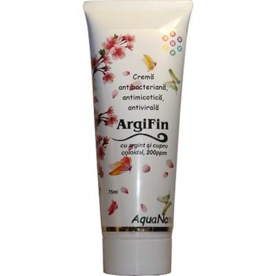 Crema Antibacteriana cu Argint si Cupru Coloidal ArgiFin 75ml Aghoras foto