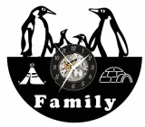 FAMILIE DE PINGUINI-ceas de perete