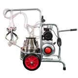 Cumpara ieftin Aparat de muls oi si capre EMT, un bidon inox 20 litri, 2 posturi