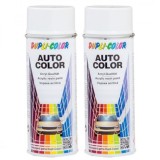 Cumpara ieftin Pachet 2 x Vopsea spray auto Dacia alb boreal Dupli Color 350 ml, DUPLI-COLOR