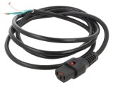 Cablu IEC C13 Mamă 2m cu Blocare Negru 13A