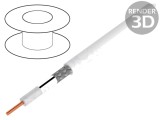 Cablu coaxial SAT-KOAX alb PVC