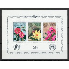 Belgia 1970 Mi 1580/82 II bl 41 - Flori