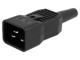 Mufă Conector Alimentare AC 16A 250V Drept IEC 60320