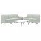 vidaXL Set de canapele cu perne, 2 piese, gri deschis, catifea 3278471