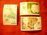 Serie Malta 1985 - Anul Tineretului ,3 valori, Nestampilat