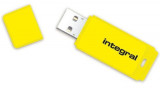 Stick USB Integral Neon, 32GB, USB 2.0 (Galben)