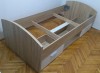 Pat single 90x200 cm cu sertare depozitare, stare buna, mobila dormitor second hand