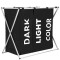 Cos de rufe cu 3 compartimente, cadru aluminiu, 68x40x60cm, 146 litri, negru Household NewTrend