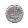 Moneda Mongolia 15 mongo/menge 1970, stare buna, curata, Asia, Cupru-Nichel