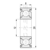 Rulment CX Polonia 6001-2RS, 10 buc.